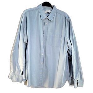 BUNDLE of 2 The Oxford Button Down Slim Fit Shirts Light Blue Cotton Blend XL